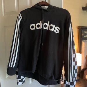 Black and white adidas hoodie